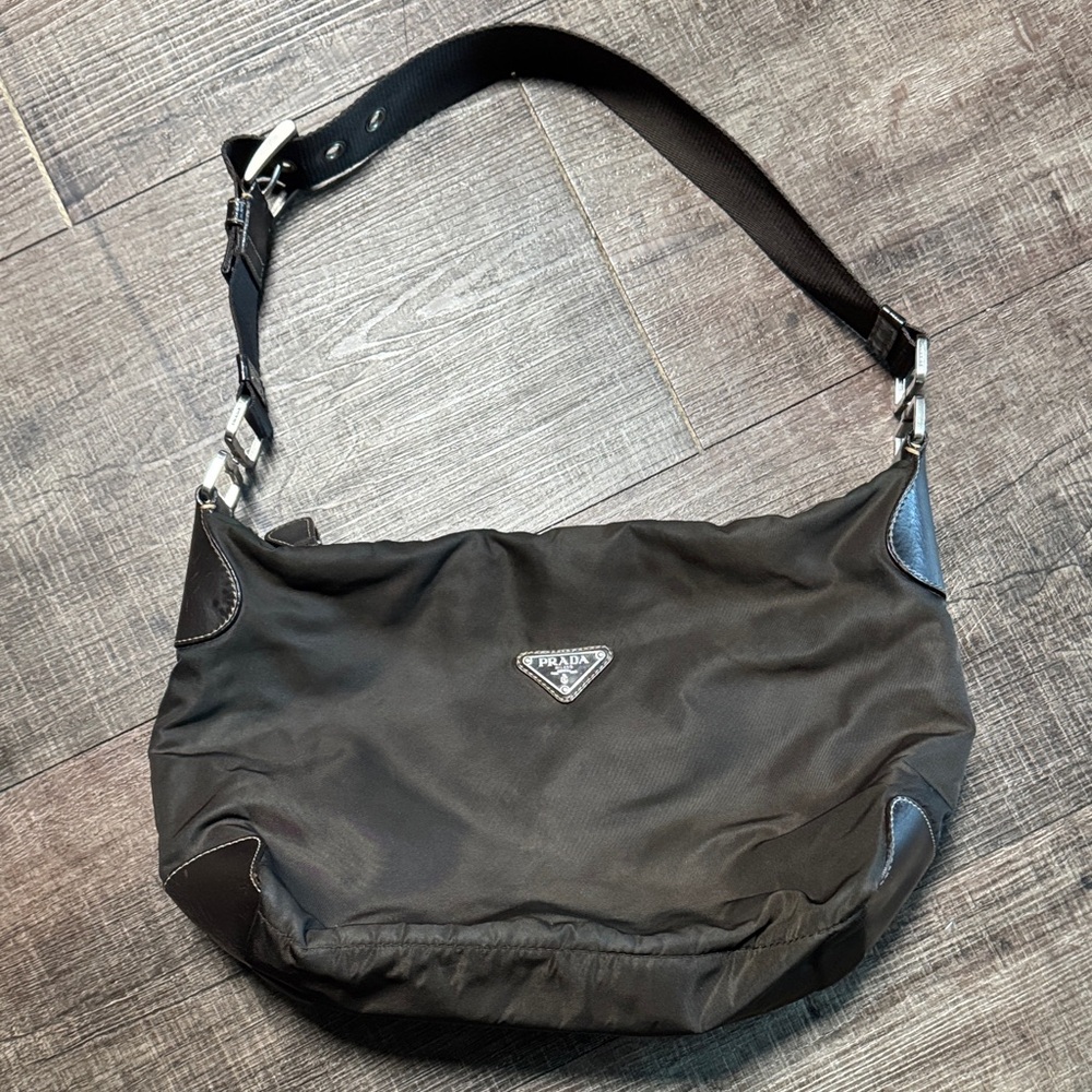 Prada Black Nylon Shoulder Bag
